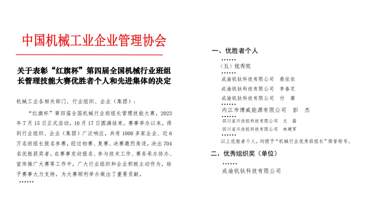 喜訊！釩鈦科技再獲7項(xiàng)國(guó)家級(jí)榮譽(yù)